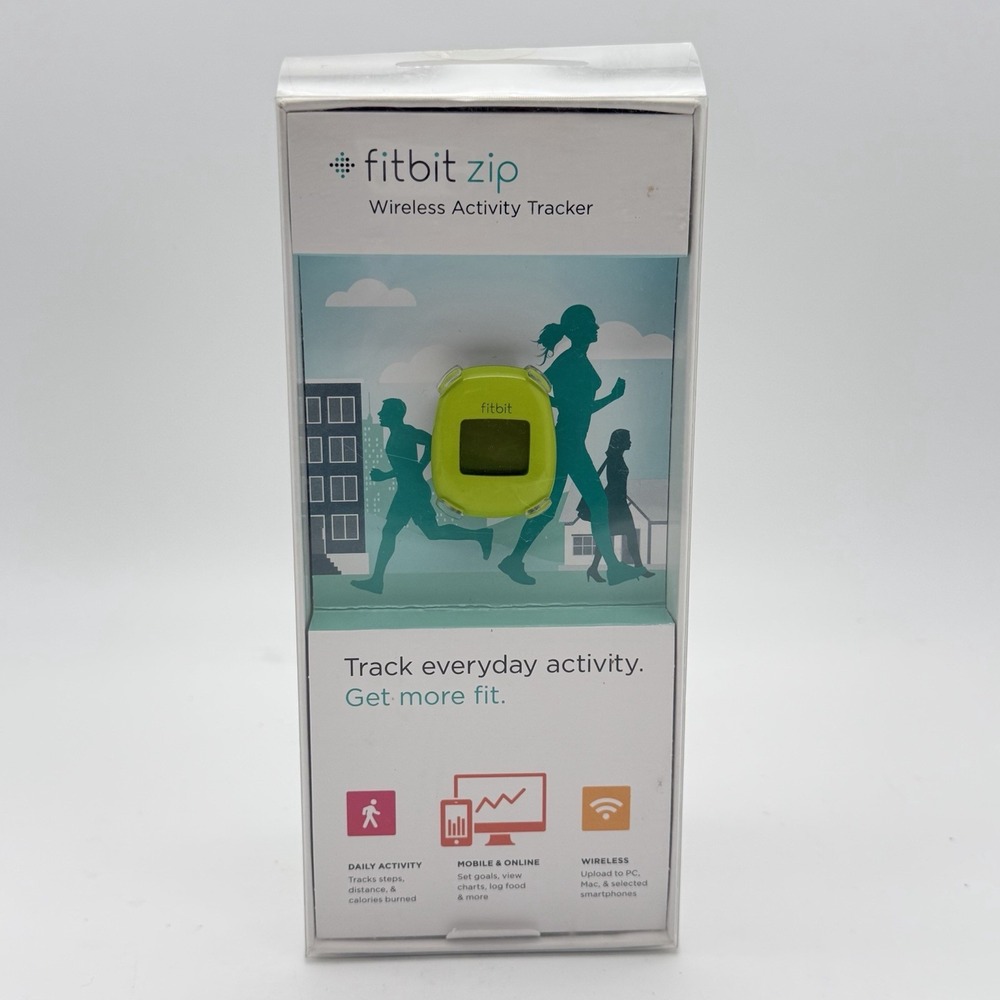 Fitbit Zip Wireless Activity Tracker FB301 Green Clip USB Dongle Original Box